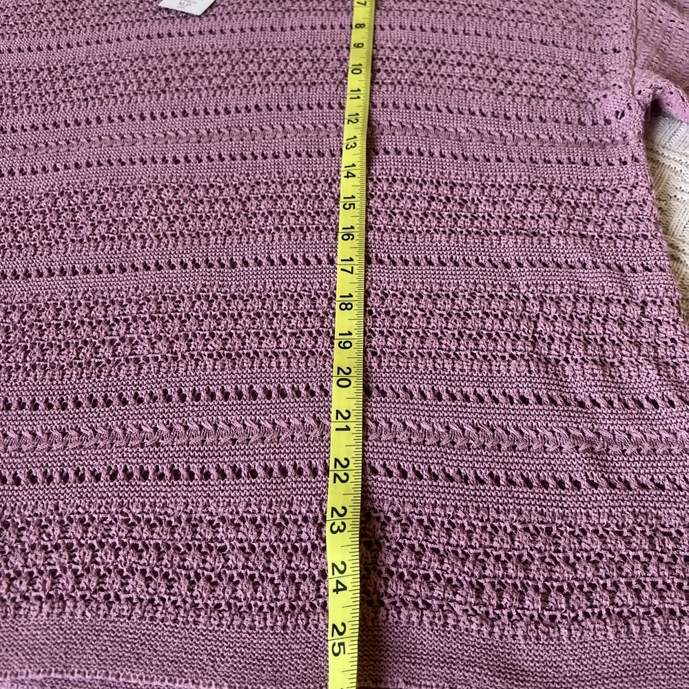 NWT J Jill open weave sweater 3/4 sleeve XLP - Picture 5 of 6